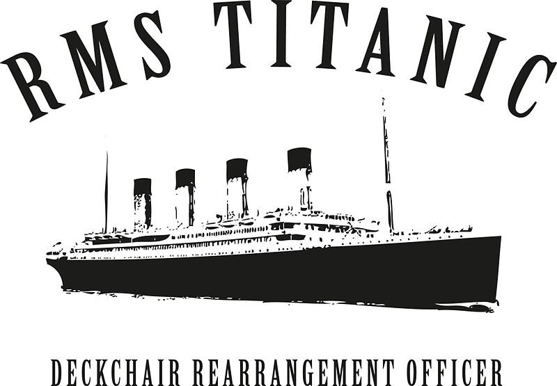 People rearranging deck chairs on a sinking ship