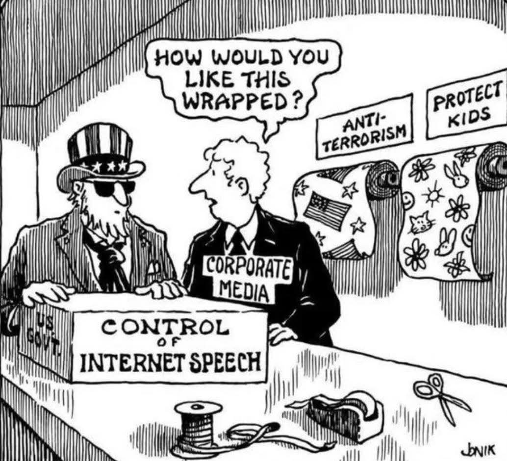 John Jonik’s Control of Internet Speech cartoon